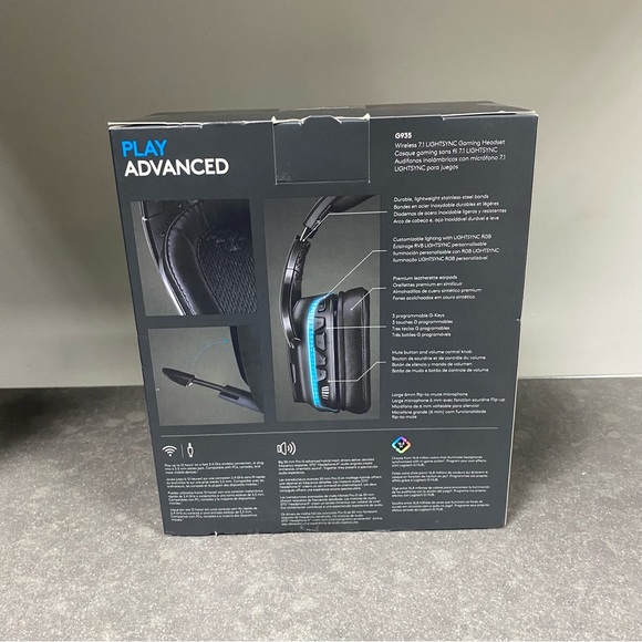 Logitech - G935 RF Wireless Gaming Headset with Microphone (Black) BNIB - Picture 3 of 6